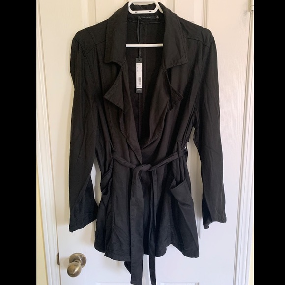 Tahari Crop Trench Coat - Picture 3 of 4